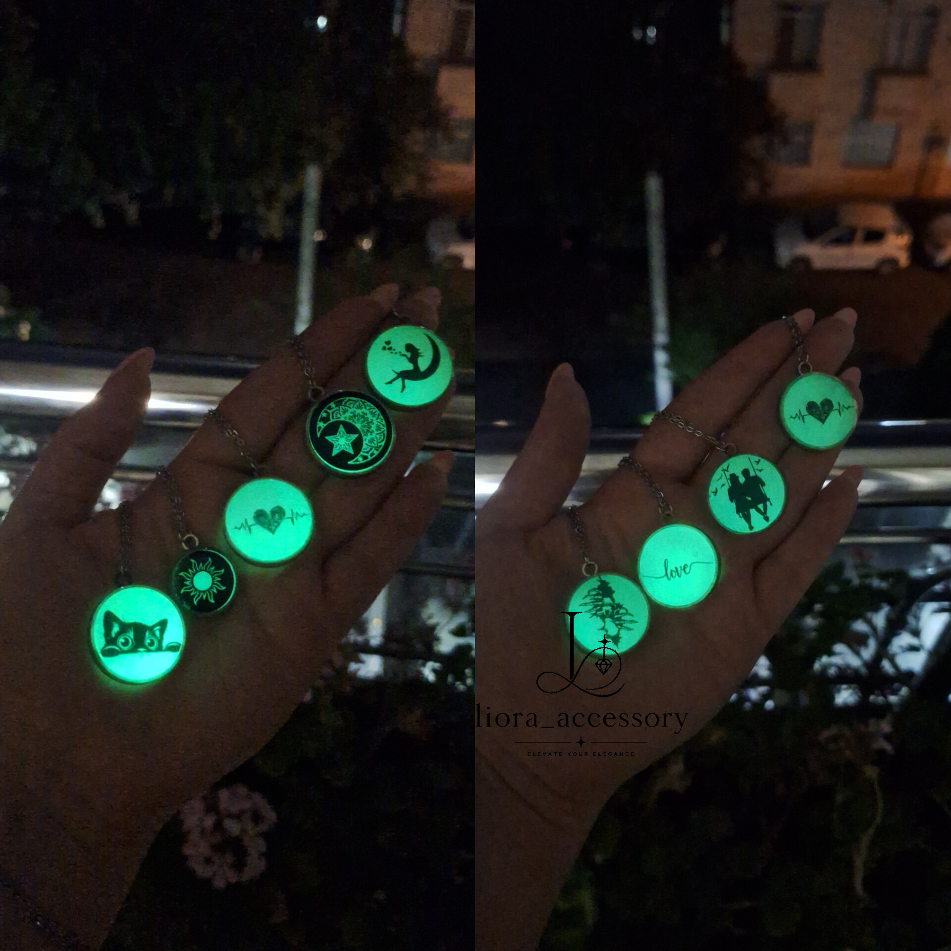 خرید گردنبند شب‌تاب (Glow-in-the-Dark) فانتزی | گردنبند درخشان طرح‌دار با ماندگاری بالا - لیورا اکسسوری