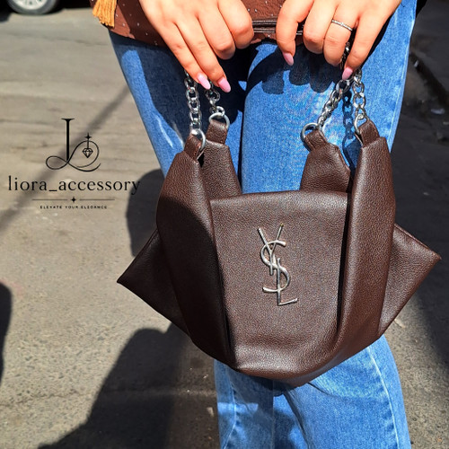کیف دوشی زنانه مدل YSL بند پهن