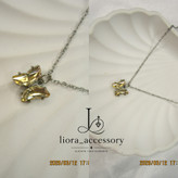 گردنبند پروانه با نگین براق (رنگ ثابت)