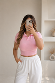 پولو شرت زنانه، دخترانه کبریتی با طراحی کلاسیک یقه پولو ۶ رنگ متفاوت.